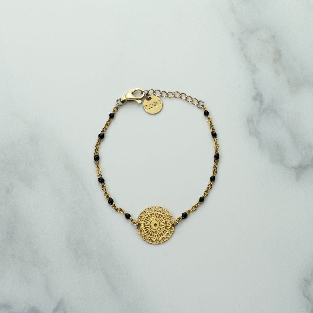 Bracelet Sophia – perles noires
