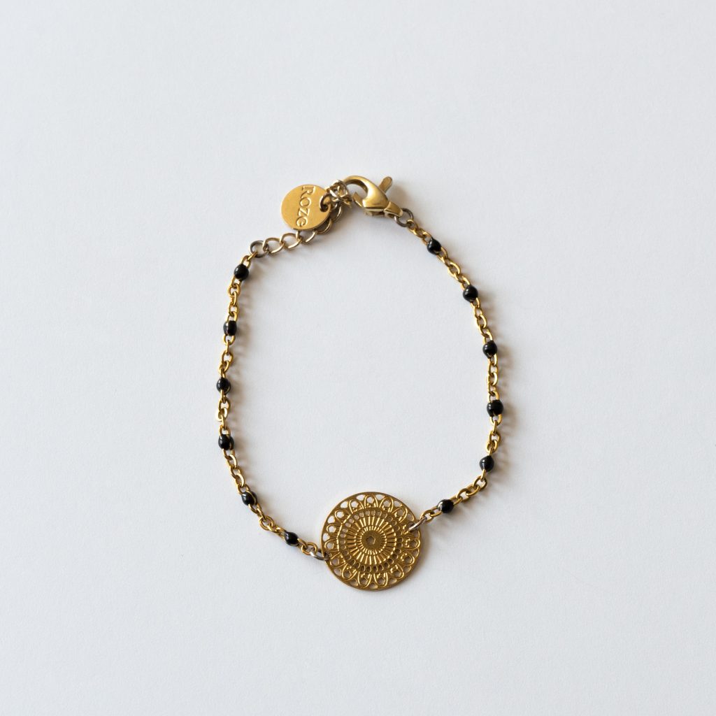 Bracelet Sophia – perles noires