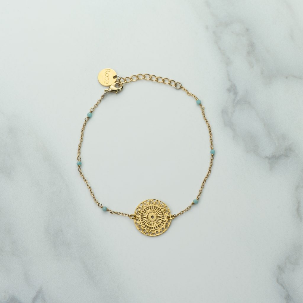 Bracelet Sophia – perles bleues