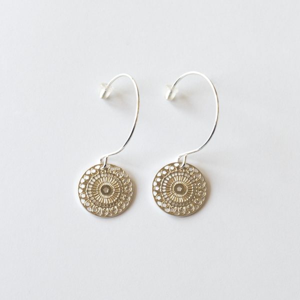 Boucles d'oreilles Eva - argenté – Image 2